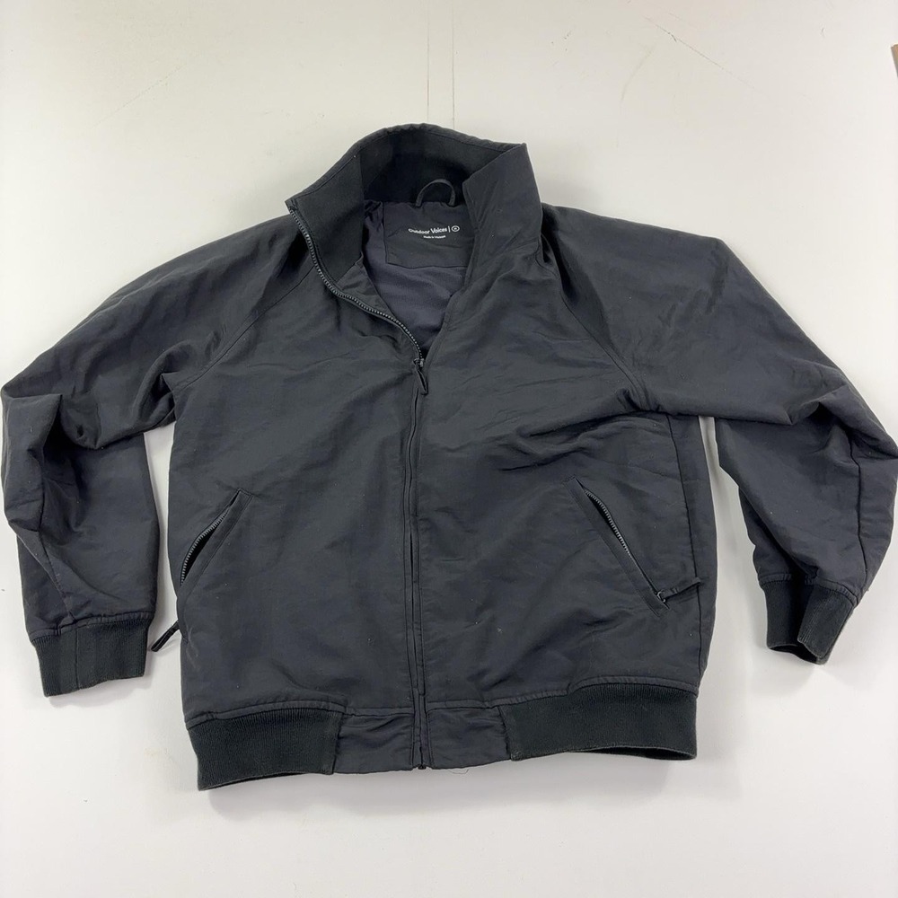 Outdoor Voices Jacket Mens Medium Gray Full Zip Windbreaker Nylon Bomber